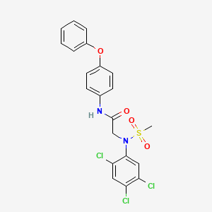 N-(4-phenoxyphenyl)-2-(2,4,5-trichloro-N-methylsulfonylanilino)acetamide