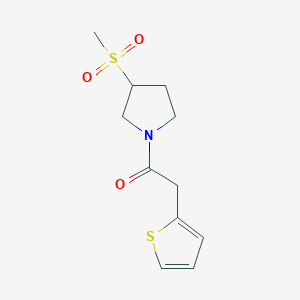 1-(3-(Methylsulfonyl)pyrrolidin-1-yl)-2-(thiophen-2-yl)ethanone