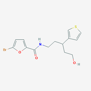 molecular formula C14H16BrNO3S B2957955 5-bromo-N-(5-hydroxy-3-(thiophen-3-yl)pentyl)furan-2-carboxamide CAS No. 2034329-57-0