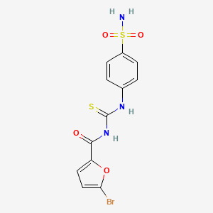 molecular formula C12H10BrN3O4S2 B2957966 5-bromo-N-[(4-sulfamoylphenyl)carbamothioyl]furan-2-carboxamide CAS No. 501111-79-1