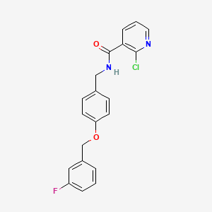 2-chloro-N-({4-[(3-fluorophenyl)methoxy]phenyl}methyl)pyridine-3-carboxamide