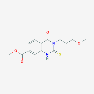 Methyl 3-(3-methoxypropyl)-4-oxo-2-sulfanyl-3,4-dihydroquinazoline-7-carboxylate