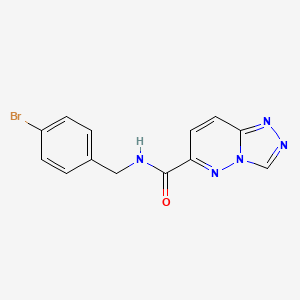 molecular formula C13H10BrN5O B2957987 N-[(4-Bromophenyl)methyl]-[1,2,4]triazolo[4,3-b]pyridazine-6-carboxamide CAS No. 2415503-82-9