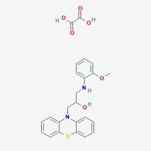 molecular formula C24H24N2O6S B2957990 1-((2-methoxyphenyl)amino)-3-(10H-phenothiazin-10-yl)propan-2-ol oxalate CAS No. 483278-12-2