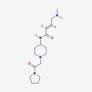 (E)-4-(Dimethylamino)-N-methyl-N-[1-(2-oxo-2-pyrrolidin-1-ylethyl)piperidin-4-yl]but-2-enamide