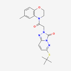 6-(tert-butylthio)-2-(2-(6-methyl-2H-benzo[b][1,4]oxazin-4(3H)-yl)-2-oxoethyl)-[1,2,4]triazolo[4,3-b]pyridazin-3(2H)-one