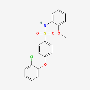 molecular formula C19H16ClNO4S B2957999 4-(2-chlorophenoxy)-N-(2-methoxyphenyl)benzenesulfonamide CAS No. 606944-58-5