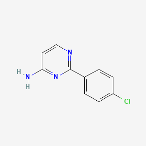 molecular formula C10H8ClN3 B2958004 2-(4-Chlorophenyl)pyrimidin-4-amine CAS No. 114523-63-6