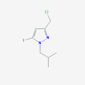 molecular formula C8H12ClIN2 B2958009 3-(Chloromethyl)-5-iodo-1-(2-methylpropyl)pyrazole CAS No. 2226182-88-1