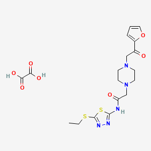 N-(5-(ethylthio)-1,3,4-thiadiazol-2-yl)-2-(4-(2-(furan-2-yl)-2-oxoethyl)piperazin-1-yl)acetamide oxalate