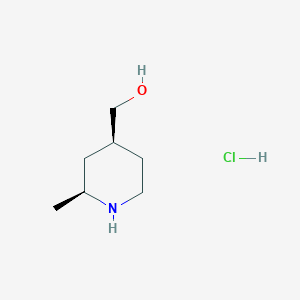 molecular formula C7H16ClNO B2958015 ((2S,4S)-2-methylpiperidin-4-yl)methanol hydrochloride CAS No. 1808532-03-7