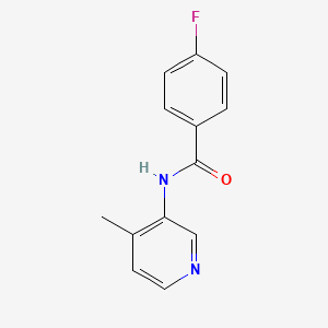 molecular formula C13H11FN2O B2958017 4-氟-N-(4-甲基吡啶-3-基)苯甲酰胺 CAS No. 1274464-81-1