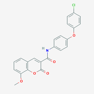 molecular formula C23H16ClNO5 B2958018 N-[4-(4-chlorophenoxy)phenyl]-8-methoxy-2-oxo-2H-chromene-3-carboxamide CAS No. 310451-02-6