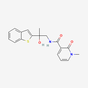 molecular formula C18H18N2O3S B2958023 N-(2-(苯并[b]噻吩-2-基)-2-羟基丙基)-1-甲基-2-氧代-1,2-二氢吡啶-3-甲酰胺 CAS No. 2034263-02-8