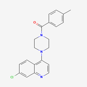molecular formula C21H20ClN3O B2958026 [4-(7-Chloroquinolin-4-yl)piperazin-1-yl]-(4-methylphenyl)methanone CAS No. 337328-42-4