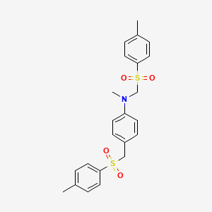 molecular formula C23H25NO4S2 B2958029 N-methyl-N,4-bis[(4-methylphenyl)sulfonylmethyl]aniline CAS No. 194932-04-2