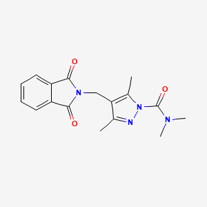 molecular formula C17H18N4O3 B2958032 4-[(1,3-二氧代异吲哚-2-基)甲基]-N,N,3,5-四甲基吡唑-1-甲酰胺 CAS No. 890604-44-1