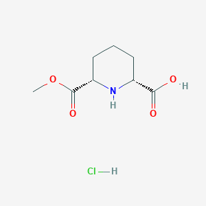 (2R,6S)-6-Methoxycarbonylpiperidine-2-carboxylic acid;hydrochloride