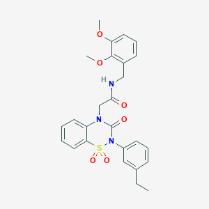 N-(2,3-dimethoxybenzyl)-2-(2-(3-ethylphenyl)-1,1-dioxido-3-oxo-2H-benzo[e][1,2,4]thiadiazin-4(3H)-yl)acetamide