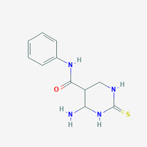 molecular formula C11H10N4OS B2958044 4-amino-N-phenyl-2-sulfanylidene-1,2-dihydropyrimidine-5-carboxamide CAS No. 1260951-45-8