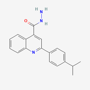 molecular formula C19H19N3O B2958046 2-(4-Isopropylphenyl)quinoline-4-carbohydrazide CAS No. 402481-93-0