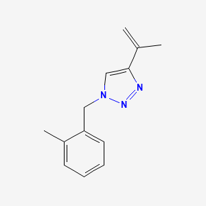 molecular formula C13H15N3 B2958052 1-[(2-Methylphenyl)methyl]-4-prop-1-en-2-yltriazole CAS No. 2310156-56-8