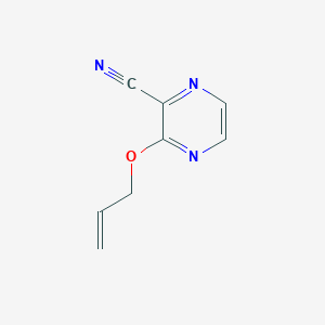 molecular formula C8H7N3O B2958071 3-(丙-2-烯-1-yloxy)吡嗪-2-腈 CAS No. 1248075-96-8