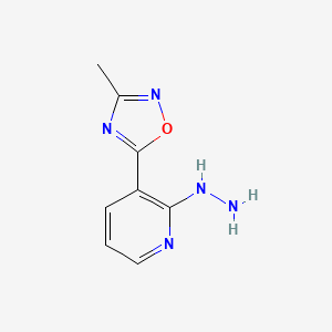 molecular formula C8H9N5O B2958074 2-Hydrazinyl-3-(3-methyl-1,2,4-oxadiazol-5-yl)pyridine CAS No. 1338690-43-9