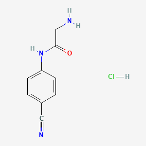 molecular formula C9H10ClN3O B2958092 2-amino-N-(4-cyanophenyl)acetamide hydrochloride CAS No. 137895-51-3