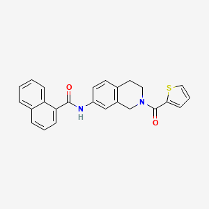 molecular formula C25H20N2O2S B2958093 N-(2-(噻吩-2-羰基)-1,2,3,4-四氢异喹啉-7-基)-1-萘酰胺 CAS No. 955690-10-5