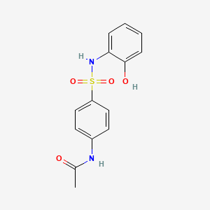 molecular formula C14H14N2O4S B2958097 N-(4-{[(2-hydroxyphenyl)amino]sulfonyl}phenyl)acetamide CAS No. 328262-10-8