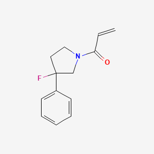 molecular formula C13H14FNO B2958099 1-(3-Fluoro-3-phenylpyrrolidin-1-yl)prop-2-en-1-one CAS No. 2196016-71-2
