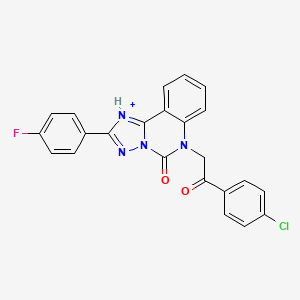 molecular formula C23H14ClFN4O2 B2958104 6-[2-(4-chlorophenyl)-2-oxoethyl]-2-(4-fluorophenyl)-5H,6H-[1,2,4]triazolo[1,5-c]quinazolin-5-one CAS No. 2380178-93-6