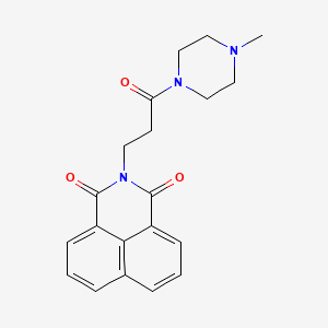 molecular formula C20H21N3O3 B2958120 2-(3-(4-甲基哌嗪-1-基)-3-氧代丙基)-1H-苯并[de]异喹啉-1,3(2H)-二酮 CAS No. 342596-28-5
