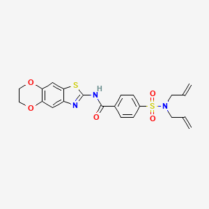 4-(N,N-diallylsulfamoyl)-N-(6,7-dihydro-[1,4]dioxino[2',3':4,5]benzo[1,2-d]thiazol-2-yl)benzamide