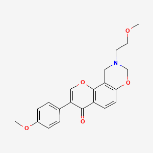 9-(2-methoxyethyl)-3-(4-methoxyphenyl)-9,10-dihydrochromeno[8,7-e][1,3]oxazin-4(8H)-one