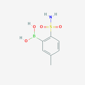 molecular formula C7H10BNO4S B2958137 (5-Methyl-2-sulfamoylphenyl)boronic acid CAS No. 1381759-84-7