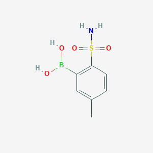 molecular formula C7H10BNO4S B2958137 (5-甲基-2-磺酰苯基)硼酸 CAS No. 1381759-84-7