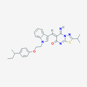 6-({1-[2-(4-sec-butylphenoxy)ethyl]-1H-indol-3-yl}methylene)-5-imino-2-isopropyl-5,6-dihydro-7H-[1,3,4]thiadiazolo[3,2-a]pyrimidin-7-one