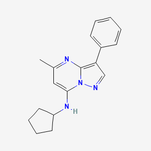 N-cyclopentyl-5-methyl-3-phenylpyrazolo[1,5-a]pyrimidin-7-amine