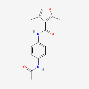 molecular formula C15H16N2O3 B2958157 N-(4-acetamidophenyl)-2,4-dimethylfuran-3-carboxamide CAS No. 915872-74-1