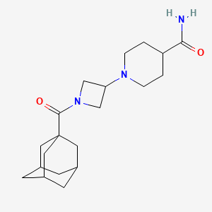 molecular formula C20H31N3O2 B2958161 1-(1-((3r,5r,7r)-Adamantane-1-carbonyl)azetidin-3-yl)piperidine-4-carboxamide CAS No. 2034292-67-4