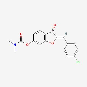 (Z)-2-(4-chlorobenzylidene)-3-oxo-2,3-dihydrobenzofuran-6-yl dimethylcarbamate