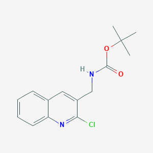 molecular formula C15H17ClN2O2 B2958166 Tert-butyl N-[(2-chloroquinolin-3-yl)methyl]carbamate CAS No. 1990564-54-9