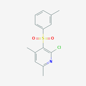 molecular formula C14H14ClNO2S B2958167 2-Chloro-4,6-dimethyl-3-[(3-methylphenyl)sulfonyl]pyridine CAS No. 339112-02-6