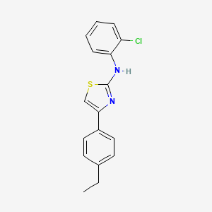 molecular formula C17H15ClN2S B2958169 N-(2-chlorophenyl)-4-(4-ethylphenyl)-1,3-thiazol-2-amine CAS No. 1022527-31-6