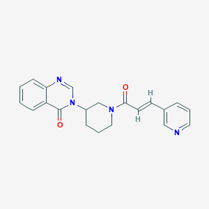 molecular formula C21H20N4O2 B2958177 (E)-3-(1-(3-(吡啶-3-基)丙烯酰)哌啶-3-基)喹唑啉-4(3H)-酮 CAS No. 2035018-67-6