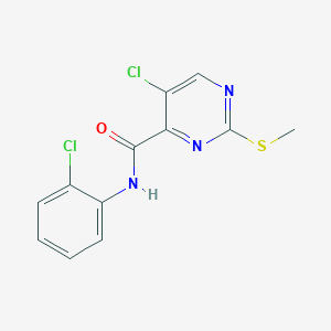 5-chloro-N-(2-chlorophenyl)-2-(methylsulfanyl)pyrimidine-4-carboxamide