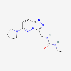 molecular formula C13H19N7O B2958196 1-Ethyl-3-((6-(pyrrolidin-1-yl)-[1,2,4]triazolo[4,3-b]pyridazin-3-yl)methyl)urea CAS No. 2034353-08-5