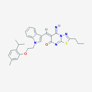 5-imino-6-({1-[2-(2-isopropyl-5-methylphenoxy)ethyl]-1H-indol-3-yl}methylene)-2-propyl-5,6-dihydro-7H-[1,3,4]thiadiazolo[3,2-a]pyrimidin-7-one